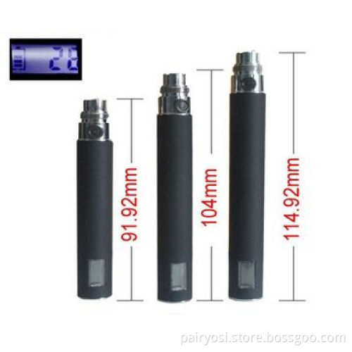 Ego LCD battery, HGB battery cell, one year warranty, 650/900/1,100mAh
